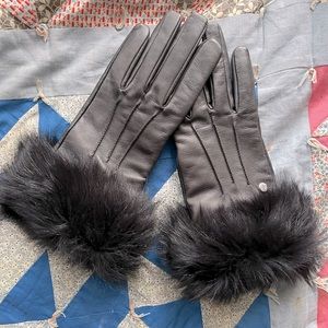Genuine Leather & fur gloves